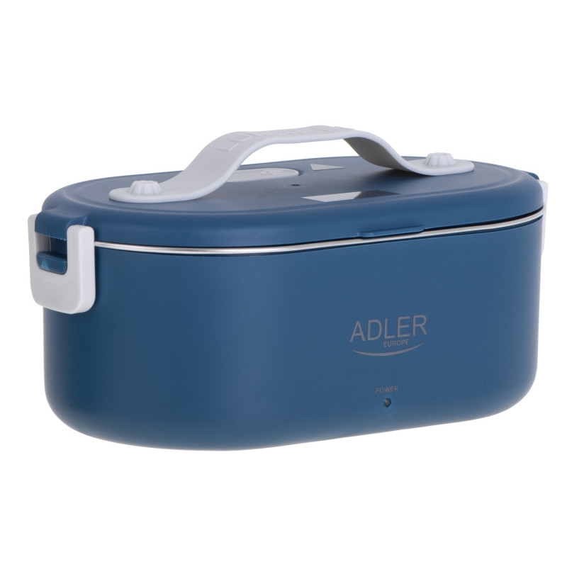 Ηλεκτρικό δοχείο φαγητού Adler AD 4522, 45 W, 0,8 λ, έως 70 °C, δοχείο από ανοξείδωτο ατσάλι, θερμοθήκη, μπλε