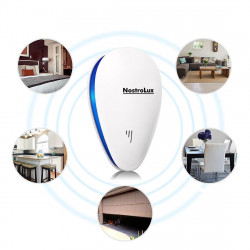 Συσκευή προστασίας από παράσιτα NostroLux NL51771A, 5 W, έως 75 m², υπερήχοι, ασφαλής για τα παιδιά, λευκό