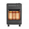 Σόμπα αερίου ELITE EGH-1363, 3800 W, Φορητή θερμάστρα αερίου 2 σε 1, Ρόδες για εύκολη μετακίνηση, Μαύρo