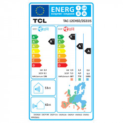 Κλιματιστικό με inverter TCL SaveIN TAC-12CHSD/ZG31IS, 12000 BTU, 22 м2, Α++/Α, Wi-Fi, iFeel, ECO, Αυτόματος καθαρισμός σε 4 στάδια, Google Home και Alexa, Gentle Cool, Λευκό