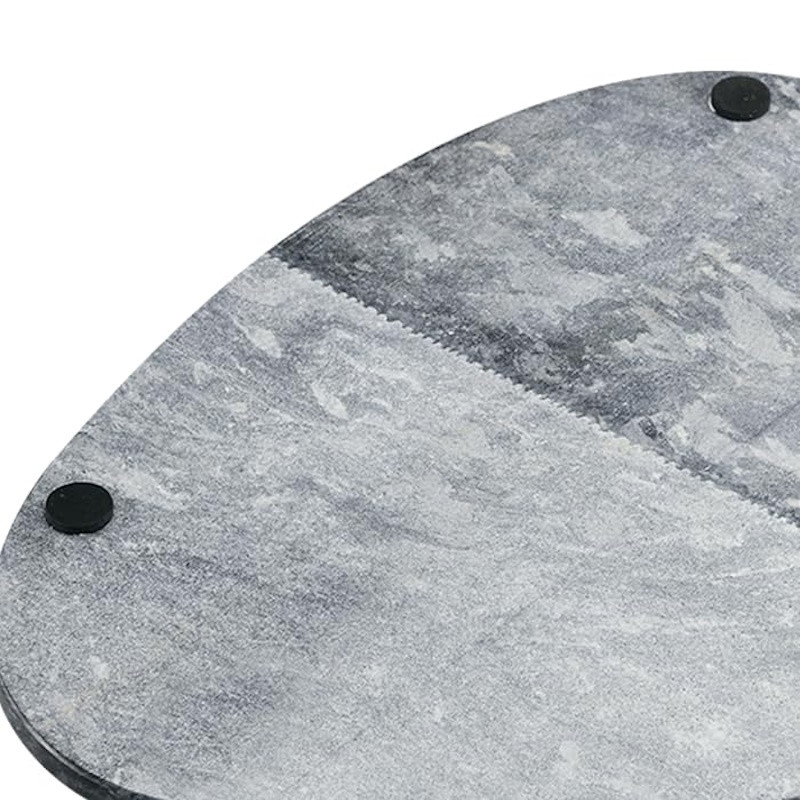 Πιατέλα σερβιρίσματος Kesper 38410, 25x25 εκ., Τετράγωνη, Φυσικός μάρμαρος, Γκρι
