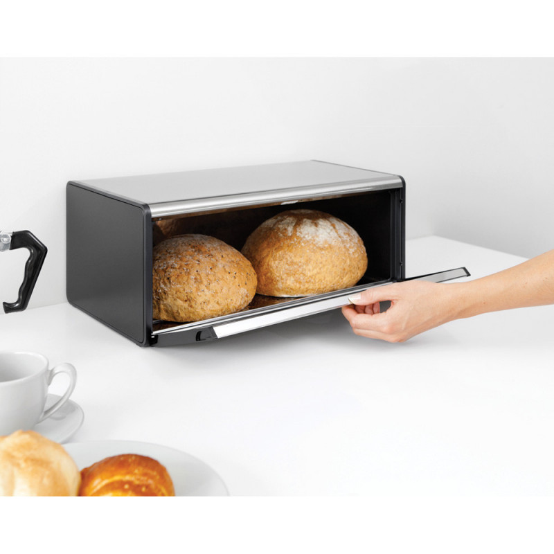 Μεταχειρισμένος: Κουτί για ψωμί Brabantia Fall Front 107852, 18 l, 46,5x25 cm, Επιτοίχια, Χωρίς δακτυλικά αποτυπώματα, Inox/Matt