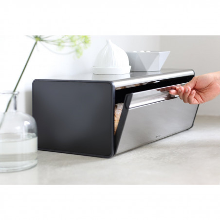 Μεταχειρισμένος: Κουτί για ψωμί Brabantia Fall Front 107852, 18 l, 46,5x25 cm, Επιτοίχια, Χωρίς δακτυλικά αποτυπώματα, Inox/Matt