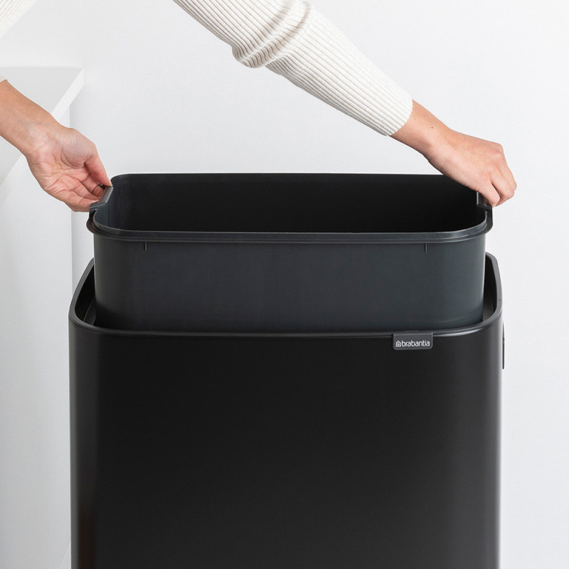Μεταχειρισμένος: Κάδος απορριμμάτων Brabantia Bo Touch Hi 60L, Ματ Μαύρο