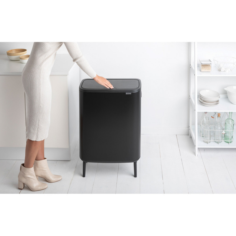Μεταχειρισμένος: Κάδος απορριμμάτων Brabantia Bo Touch Hi 60L, Ματ Μαύρο