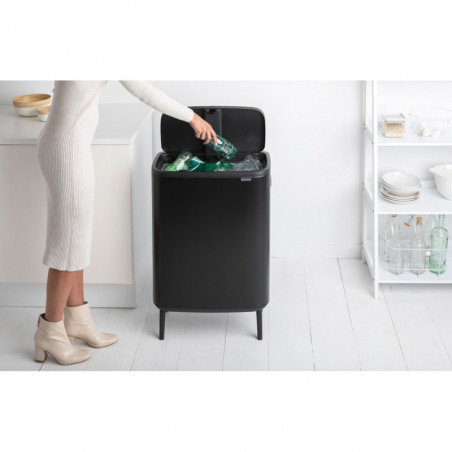 Μεταχειρισμένος: Κάδος απορριμμάτων Brabantia Bo Touch Hi 60L, Ματ Μαύρο