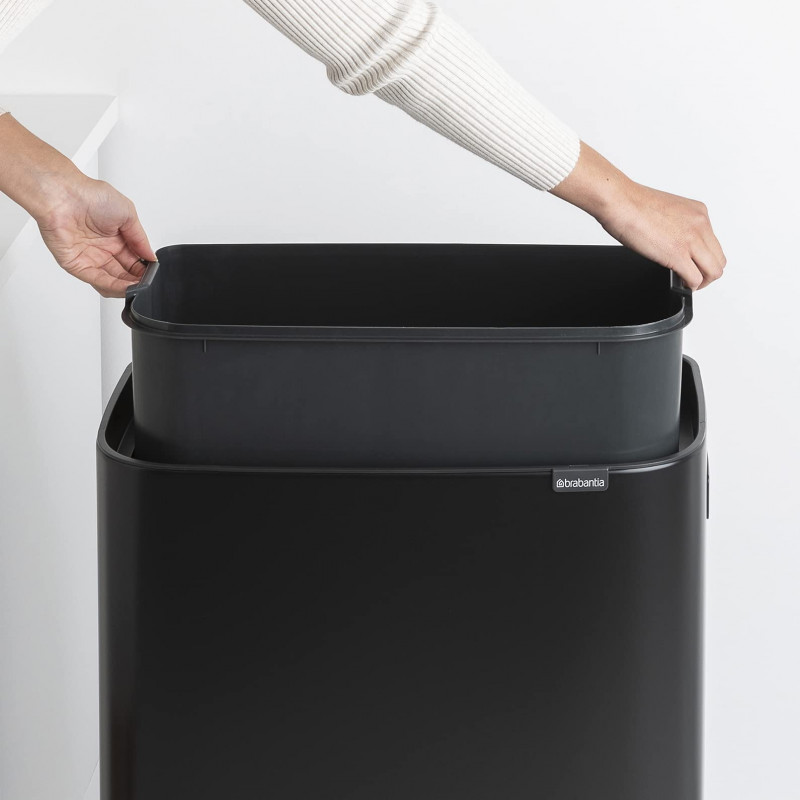 Μεταχειρισμένος: Κάδος απορριμμάτων Brabantia Bo Touch Hi 60L, Ματ Μαύρο
