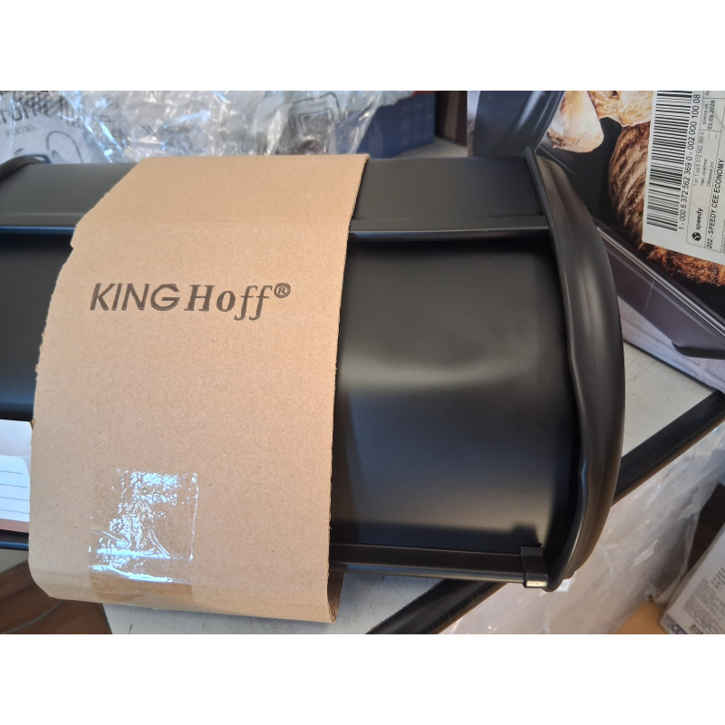 Μεταχειρισμένος: Κουτί ψωμιού Kinghoff KH 1723, 36 cm, Ελαφριά και ανθεκτικη κατασκευή, Ατσάλι, Μαύρο