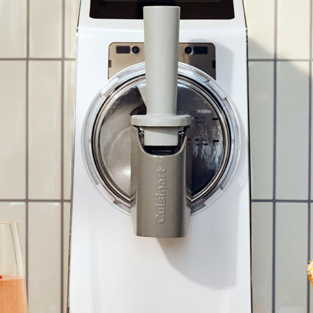 Μεταχειρισμένος: Μηχανή παγωτού 6 σε 1 Cuisinart Frost Fusion Ice Cream & Slushie ICE201E, 170 W, 1,6 λίτρα, Έξυπνη δοσολογία, Διατήρηση θερμοκρασίας, Συμπιεστής, Λευκό