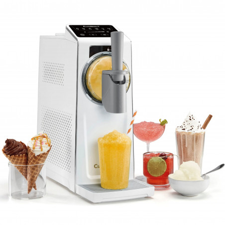 Μεταχειρισμένος: Μηχανή παγωτού 6 σε 1 Cuisinart Frost Fusion Ice Cream & Slushie ICE201E, 170 W, 1,6 λίτρα, Έξυπνη δοσολογία, Διατήρηση θερμοκρασίας, Συμπιεστής, Λευκό