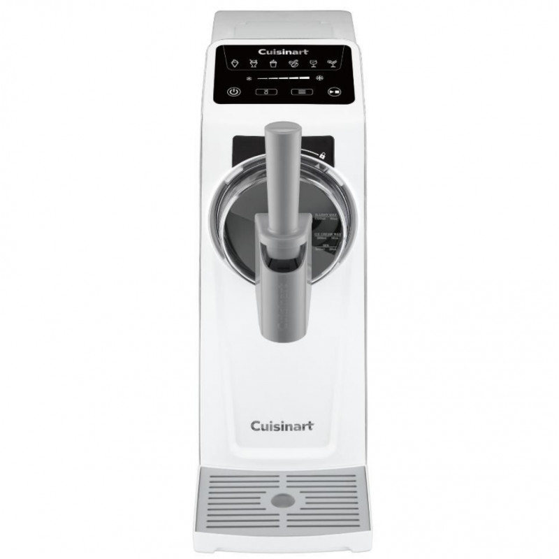 Μεταχειρισμένος: Μηχανή παγωτού 6 σε 1 Cuisinart Frost Fusion Ice Cream & Slushie ICE201E, 170 W, 1,6 λίτρα, Έξυπνη δοσολογία, Διατήρηση θερμοκρασίας, Συμπιεστής, Λευκό