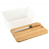 Κουτί για ψωμί με ξύλο κοπής και μαχαίρι 3 σε 1 Kesper 58480, Μπαμπού, Ματ
