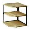 Γωνιακή ραφιέρα Kesper 27833, MDF, 3 επίπεδα, 28×26 εκ., έως 10 κιλά, Μαύρο/ξύλινο