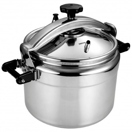 Χύτρα ταχύτητας Fagor Chef Extremen, 35 εκ., 22 λίτρα, 50 kPa, 3 συστήματα ασφαλείας, Σφραγίδα ασφαλείας, Ασημί