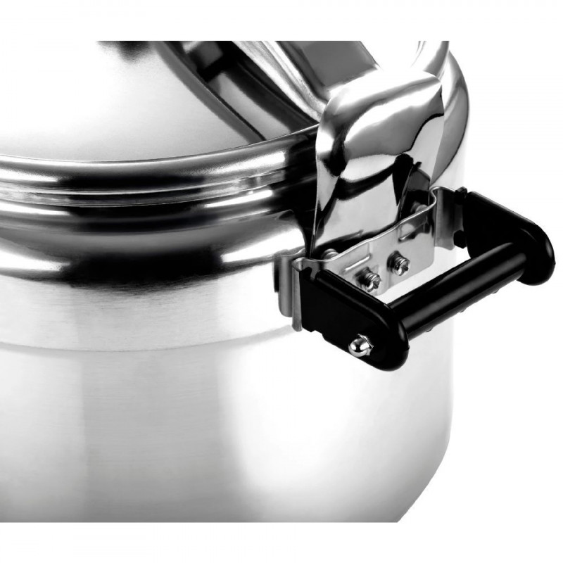Χύτρα ταχύτητας Fagor Chef Extremen, 35 εκ., 22 λίτρα, 50 kPa, 3 συστήματα ασφαλείας, Σφραγίδα ασφαλείας, Ασημί