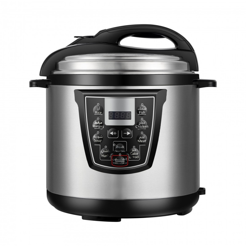 Πολυμάγειρα υπό πίεση Oliver Voltz OV51985K6, 1000 W, 6 L, 90 kPa, οθόνη LED, 8 προγράμματα, ανοξείδωτο