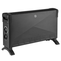 Θερμαντικό σώμα δαπέδου Rosberg R51974F, 2000 W, 3 επίπεδα θέρμανσης, Αυτόματη απενεργοποίηση, Προστασία από υπερθέρμανση, Θερμοστάτης, Μαύρο