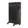 Θερμαντικό σώμα με λάδι KUMTEL KUM-1240S, 2500 W, 13 πτερύγια, 3 επίπεδα θέρμανσης, ρυθμιζόμενος θερμοστάτης, ροδάκια, μαύρο