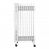 Θερμαντικό σώμα με λάδι KUMTEL KUM-1225S, 2000 W, 9 πτερύγια, 3 επίπεδα θέρμανσης, ρυθμιζόμενος θερμοστάτης, ροδάκια, λευκό