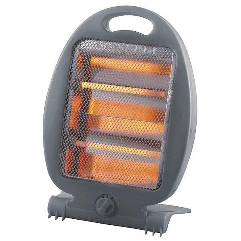 Θερμάστρα χαλαζία Elite QH-401DG, 800 W, 2 βαθμίδες, Προστασία σε περίπτωση κλίσης/πτώσης, Λαβή, Σκούρο γκρι