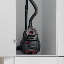 Σκουπάκι χωρίς σακούλα Bosch BGS21POW2 ProPower Series 4, 750 W, 2 λ, Power AirCycle, φίλτρο HEPA, 78 dB, Μαύρο/Κόκκινο
