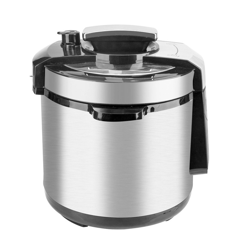 Πολυμάγειρας υπό πίεση NostroLux NL51985H6, 1000 W, 6 λ, 70 kPa, χρονοδιακόπτης 24 ωρών, 15 προγράμματα, μεγάλη οθόνη LED, χειριστήριο αφής, ανοξείδωτο