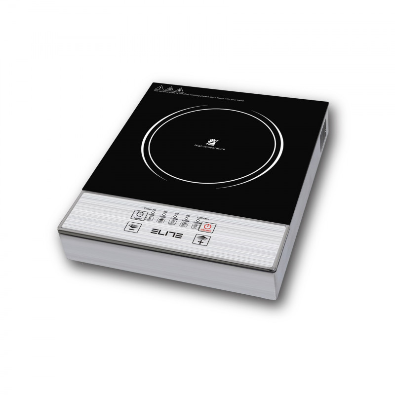 Μονή εστία υπέρυθρης ακτινοβολίας Elite EFP-1295TU, 2200 W, 20 εκ., χρονοδιακόπτης, γυαλοκεραμική επιφάνεια, ανοξείδωτο