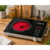 Μονή εστία υπέρυθρης ακτινοβολίας Rosberg R51445P, 2200 W, 28x36 εκ., 11 επίπεδα θερμοκρασίας, οθόνη LED, μαύρο