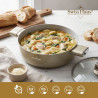 Ρηχή κατσαρόλα Swiss Haus SH-SCLC24CH, 2,8 λ, 24 εκ, κεραμική επίστρωση Sapphire, κατάλληλη για φούρνο έως 160 °C, επαγωγική εστία, χρώμα σαμπάνιας