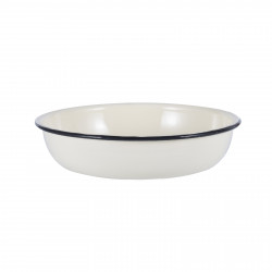 Εμαγιέ μπολ Rosberg R51222OR24, 24x5 εκ., Στρογγυλεμένο χείλος, Λευκό