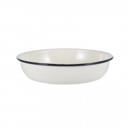 Εμαγιέ μπολ Rosberg R51222OR18, 18x4 εκ., Στρογγυλεμένο χείλος, Λευκό