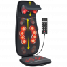 Μαξιλάρι μασάζ Σιάτσου RENPHO Neck & Back Massage Cushion - S-, 48W, 4 ζώνες, 3 επίπεδα έντασης, Θέρμανση έως 45°C, Ρυθμιζόμενο, Τηλεχειριστήριο, Μαύρο