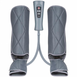 Συμπιεστικό μασάζ για τα πόδια RENPHO Foot & Calf Air Massager, 24W, Θέρμανση, 3 επίπεδα, Λειτουργίες μασάζ, Μνήμη, Ένδειξη θερμοκρασίας, Προστασίες, Γκρι