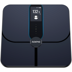 Έξυπνη ζυγαριά RENPHO Smart WiFi, Έως 180 κιλά, 13 δείκτες, Αναγνώριση χρήστη, Συγχρονισμός με εφαρμογές για κινητά, Ανάλυση βιοηλεκτρικής εμπέδησης, USB-C, Σκούρο μπλε