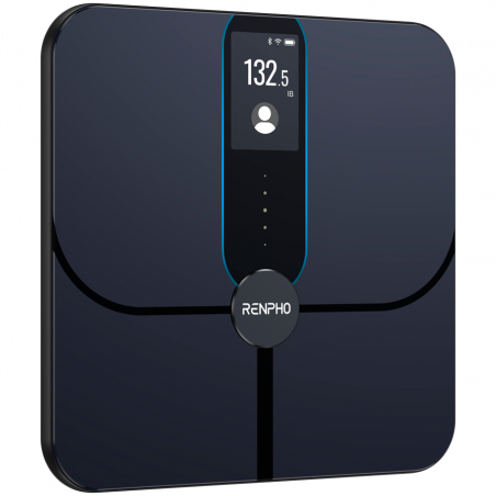 Έξυπνη ζυγαριά RENPHO Smart WiFi, Έως 180 κιλά, 13 δείκτες, Αναγνώριση χρήστη, Συγχρονισμός με εφαρμογές για κινητά, Ανάλυση βιοηλεκτρικής εμπέδησης, USB-C, Σκούρο μπλε