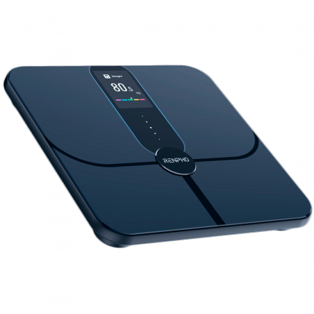 Έξυπνη ζυγαριά RENPHO Smart WiFi, Έως 180 κιλά, 13 δείκτες, Αναγνώριση χρήστη, Συγχρονισμός με εφαρμογές για κινητά, Ανάλυση βιοηλεκτρικής εμπέδησης, USB-C, Σκούρο μπλε