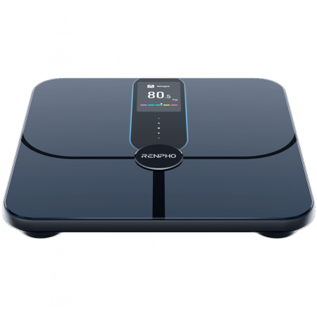 Έξυπνη ζυγαριά RENPHO Smart WiFi, Έως 180 κιλά, 13 δείκτες, Αναγνώριση χρήστη, Συγχρονισμός με εφαρμογές για κινητά, Ανάλυση βιοηλεκτρικής εμπέδησης, USB-C, Σκούρο μπλε