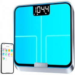 Έξυπνη ζυγαριά RENPHO Elis Chroma, Έως 180 kg, 13 ενδείξεις, LED, RGB, Wi-Fi, Bluetooth, 8 προφίλ, Αναγνώριση, Εφαρμογή για κινητά, USB-C, Χρώμιο