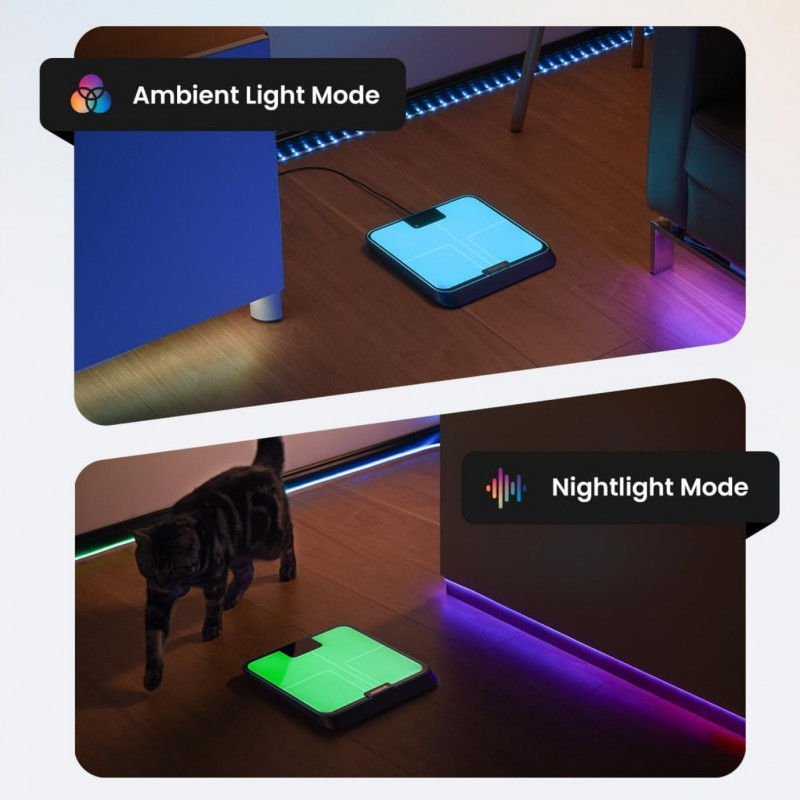 Έξυπνη ζυγαριά RENPHO Elis Chroma, Έως 180 kg, 13 ενδείξεις, LED, RGB, Wi-Fi, Bluetooth, 8 προφίλ, Αναγνώριση, Εφαρμογή για κινητά, USB-C, Χρώμιο