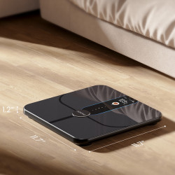Έξυπνη ζυγαριά RENPHO Smart WiFi, Έως 180 κιλά, 13 δείκτες, Αναγνώριση χρήστη, Συγχρονισμός με εφαρμογές για κινητά, Ανάλυση βιοηλεκτρικής εμπέδησης, USB-C, Σκούρο μπλε