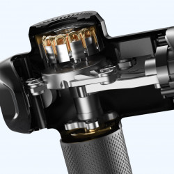 Πιστόλι μασάζ RENPHO Power+, 15 W, 150 λεπτά, 6 ταχύτητες, 1850-2600 σ.α.λ., 4 επίπεδα ψύξης/θέρμανσης, χρονοδιακόπτης, οθόνη αφής, Bluetooth, μαύρο