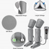 Συμπιεστικό μασάζ για τα πόδια RENPHO Foot & Calf Air Massager, 24W, Θέρμανση, 3 επίπεδα, Λειτουργίες μασάζ, Μνήμη, Ένδειξη θερμοκρασίας, Προστασίες, Γκρι