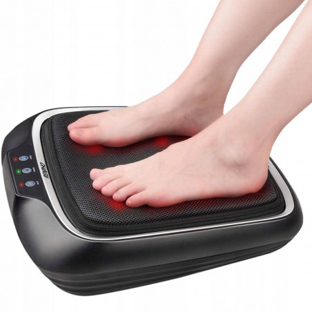 Συσκευή μασάζ σιάτσου για τα πόδια RENPHO Shiatsu Home Foot Sole Massager, 30W, 6 κεφαλές, 18 σημεία, 2 ταχύτητες, Λειτουργία θέρμανσης, Ρυθμιζόμενη κλίση και ύψος, Πλενόμενο κάλυμμα, Μαύρο