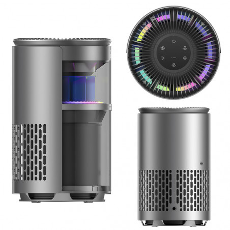 Καθαριστής αέρα DREO 530AS, 25 m², 221 m³/h, αναρρόφηση 360°, True HEPA, Wi-Fi, χρονοδιακόπτης, εξαιρετικά αθόρυβος, αισθητήρας ποιότητας αέρα, Μαύρο