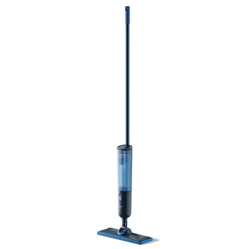 Ηλεκτρική σφουγγαρίστρα Philips OneUp 3000 XV3101/01, 50 λεπτά, 50 m², 312/270 ml, κεφαλή 360°, ενδεικτική λυχνία LED, φόρτιση μέσω USB-C, Μπλε
