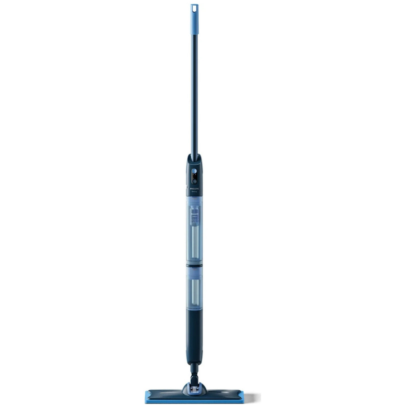 Ηλεκτρική σφουγγαρίστρα Philips OneUp 3000 XV3101/01, 50 λεπτά, 50 m², 312/270 ml, κεφαλή 360°, ενδεικτική λυχνία LED, φόρτιση μέσω USB-C, Μπλε
