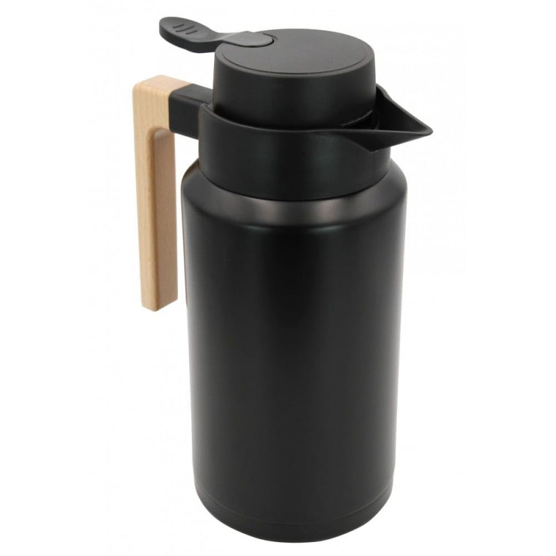 Θερμός Klausberg KB 7611, 2 λίτρα, Θερμομονωτική μόνωση, Διπλό τοίχωμα, Ερμητικό καπάκι, Ανοξείδωτο ατσάλι, Χωρίς BPA, Μαύρο
