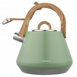 Βραστήρας με σφυρίχτρα Klausberg KB 9062, 2,5 λίτρα, Ανοξείδωτο ατσάλι, Λαβή που δεν ζεσταίνεται, Για επαγωγικές εστίες, Πράσινος