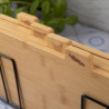 Σετ 4 ξύλινων σανίδων κοπής με βάση Kinghoff KH 2010, 28,5 × 20 εκ., με επιγραφές, από μπαμπού, μαύρες