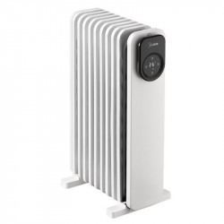 Θερμαντικό σώμα με λάδι Midea MHO2009RCPW, 2000 W, 20 м2, 9 πτερύγια, 3 επίπεδα θέρμανσης, οθόνη LED, χρονοδιακόπτης, λευκό